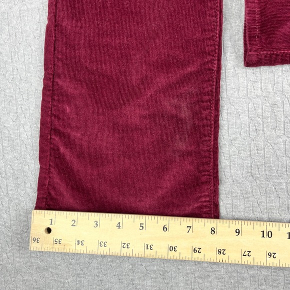 Levis 725 Bootcut High Rise Pants Women 26(25X29) Candy Apple Red Corduroy - Picture 7 of 13